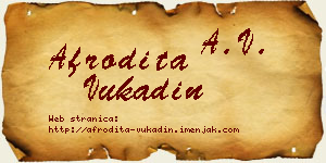 Afrodita Vukadin vizit kartica